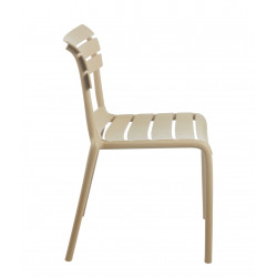 Chaise Jardin Beige GRISA – Empilable & Anti-UV – Outdoor Pro