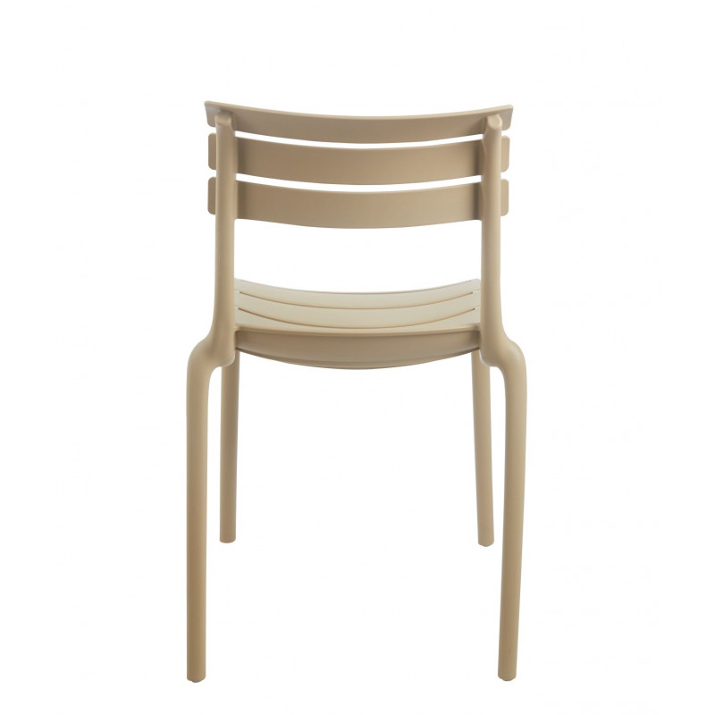 Chaise Jardin Beige GRISA – Empilable & Anti-UV – Outdoor Pro