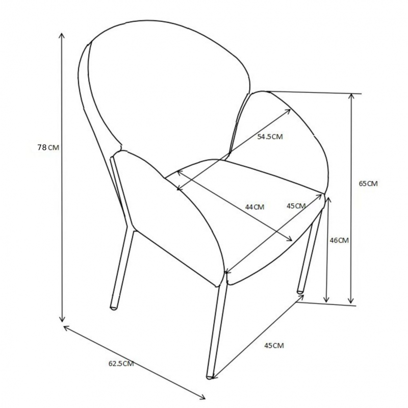 Chaise Lounge NIDO – Gris Bouclette & Pieds Noirs – Confort & Élégance