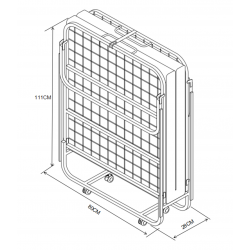 Lit pliant avec matelas 78x190 noir – confort d’appoint pratique | Golddeco