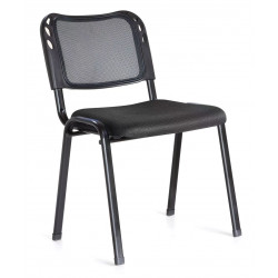 Chaise ERGO Pro Noire – Assise Tissu & Dossier Maille Conforme SST