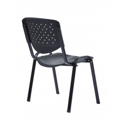 Chaise Empilable ERGO Noire – Confort Sécurité Pro | Golddeco