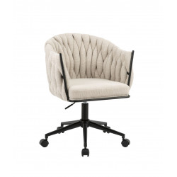 Fauteuil pivotant LORD beige – Style scandinave & confort