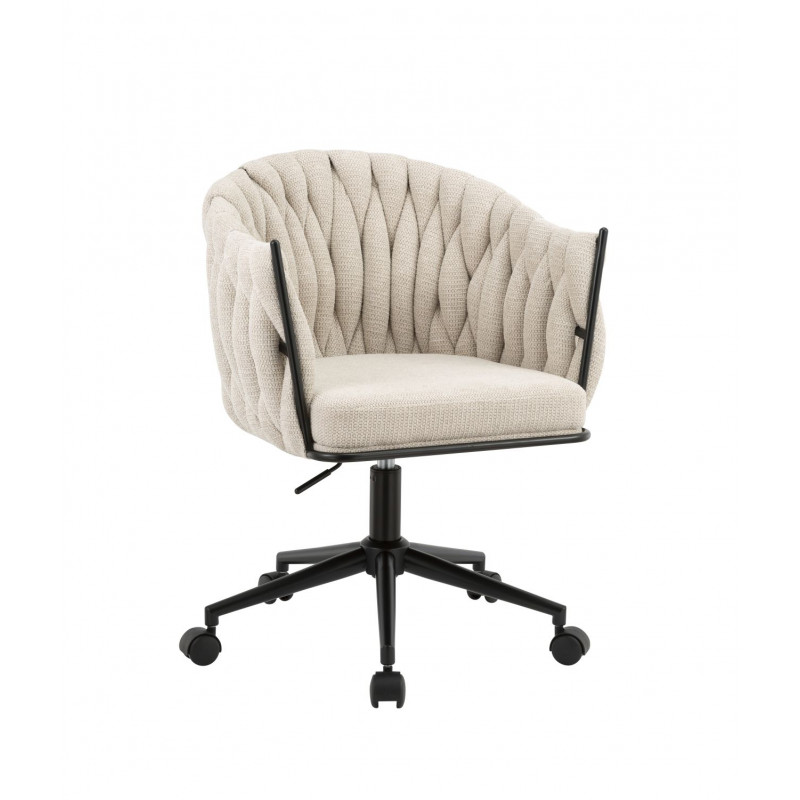 Fauteuil pivotant LORD beige – Style scandinave & confort