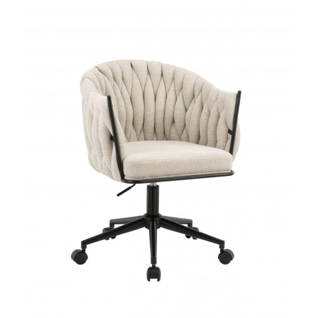 Fauteuil pivotant LORD beige – Style scandinave & confort