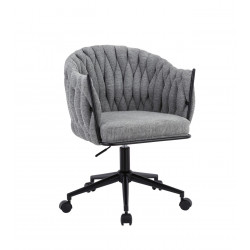 Fauteuil pivotant LORD gris – Design ergonomique chic