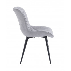Chaise Anna gris clair en tissu matelassé – Élégance et confort intérieur