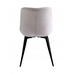 Chaise Anna beige tissu matelassé – Confort et style maison moderne