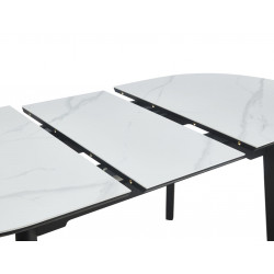 Table Ovia Marbre Blanc – Design extensible Golddeco