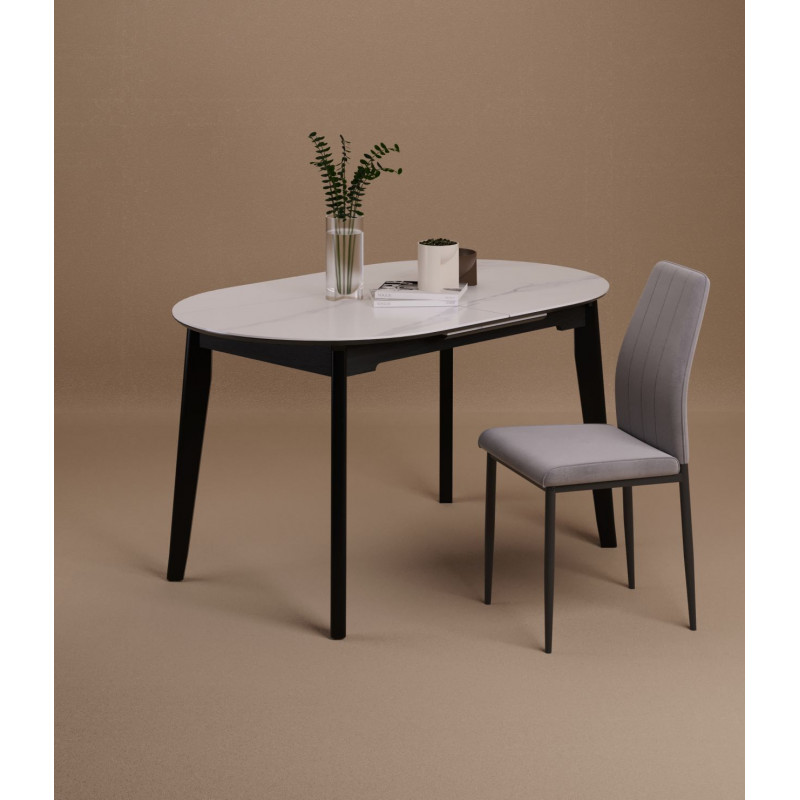 Table Ovia Marbre Blanc – Design extensible Golddeco