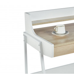 Bureau chêne Sonoma et blanc – Compact, moderne et fonctionnel | Golddeco