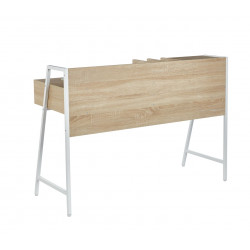 Bureau chêne Sonoma et blanc 124 cm – Moderne et fonctionnel | Golddeco