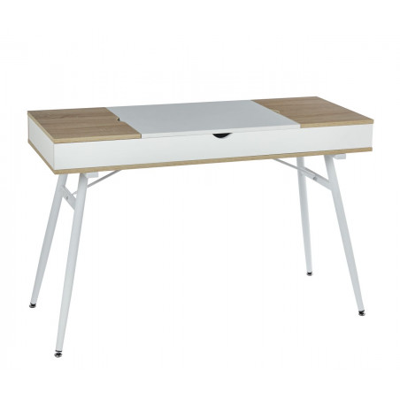 Bureau chêne Sonoma et blanc – Design moderne avec rangements | Golddeco