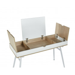 Bureau chêne Sonoma et blanc – Design moderne avec rangements | Golddeco