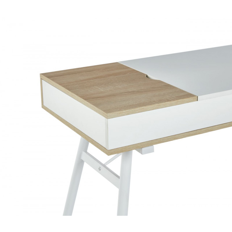 Bureau chêne Sonoma et blanc – Design moderne avec rangements | Golddeco