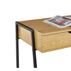 Bureau chêne naturel – design industriel et fonctionnel | Golddeco