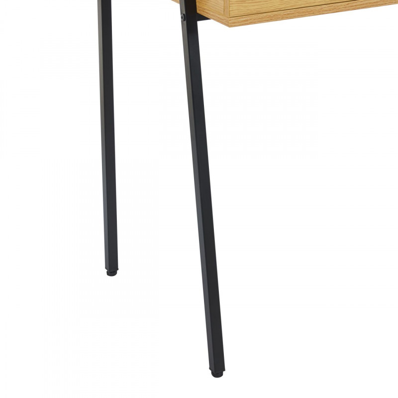 Bureau chêne naturel – design industriel et fonctionnel | Golddeco