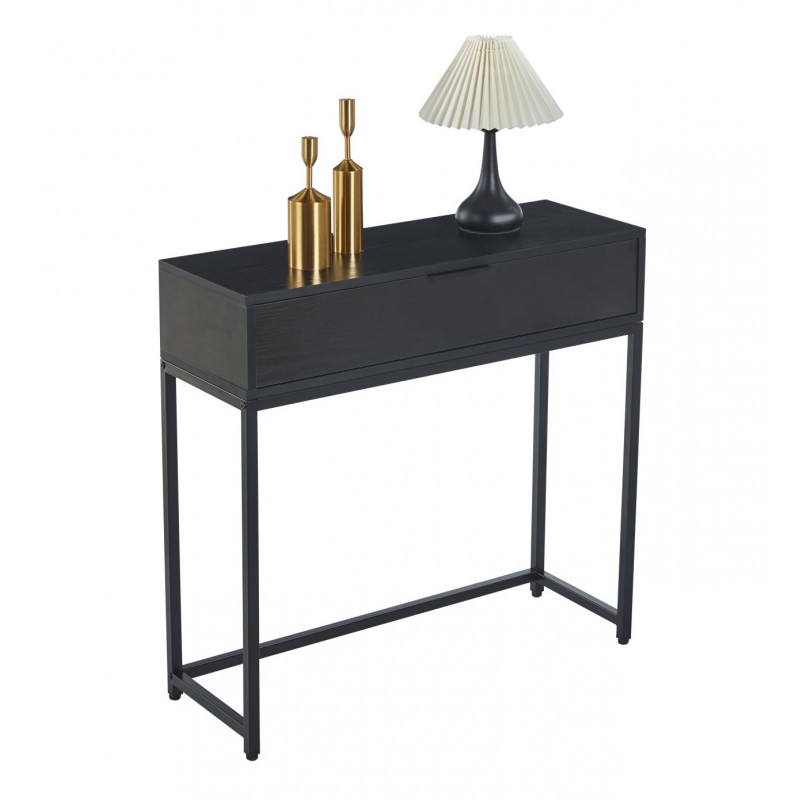 Console NORA – Noire & Métal | Design Moderne & Élégant