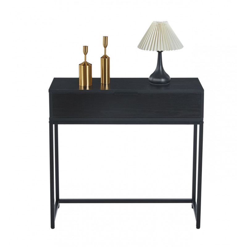 Console NORA – Noire & Métal | Design Moderne & Élégant