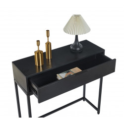 Console NORA – Noire & Métal | Design Moderne & Élégant