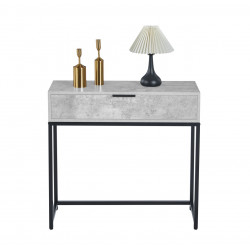 Console NORA – Aspect Béton & Métal Noir | Design Industriel Moderne