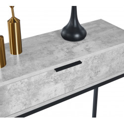 Console NORA – Aspect Béton & Métal Noir | Design Industriel Moderne