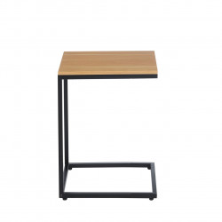 Table d’Appoint 45x35 cm Aspect Chêne & Métal Noir – Style Industriel | Golddeco