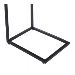 Table d’Appoint 45x35 cm Aspect Chêne & Métal Noir – Style Industriel | Golddeco