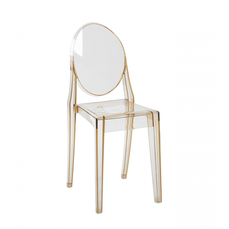 Chaise Transparente Ambre Doria – Polycarbonate Résistant et Élégant