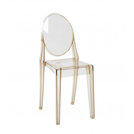 Chaise Transparente Ambre Doria – Polycarbonate Résistant et Élégant