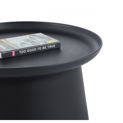 Table Basse Ronde 70 cm – Plastique Noir Résistant | Golddeco