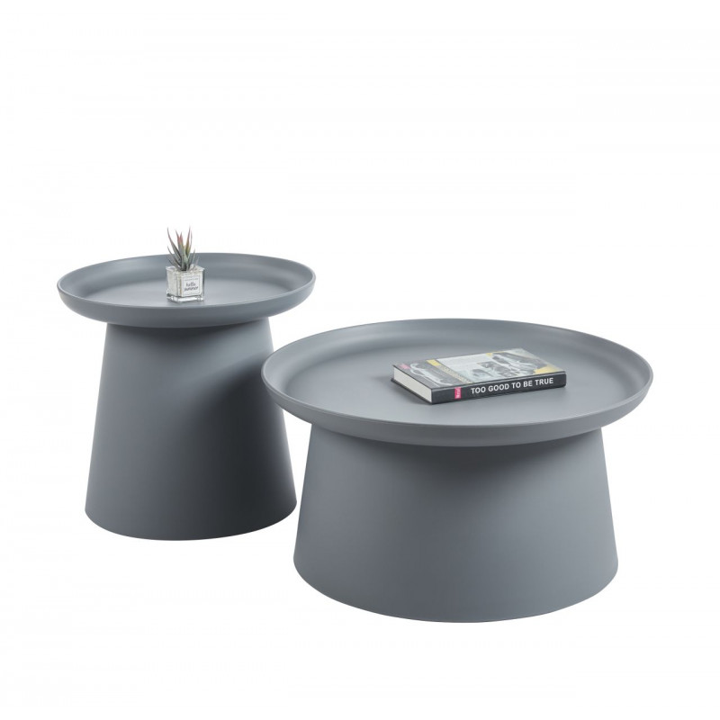 Table Basse Ronde 70 cm – Couleur Gris Tendance | Golddeco