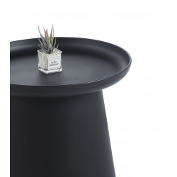 Table Basse 70 cm Noir – Design Monobloc Contemporain | Golddeco