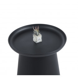 Table Basse 70 cm Noir – Design Monobloc Contemporain | Golddeco
