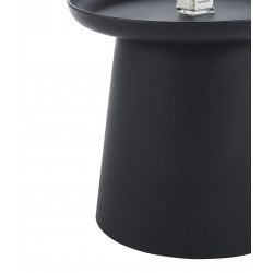 Table Basse 70 cm Noir – Design Monobloc Contemporain | Golddeco
