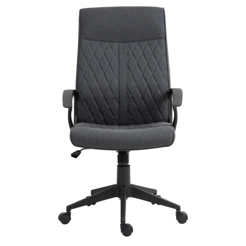 Fauteuil pivotant DEXTER gris foncé – Ergonomique & chic
