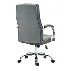 Fauteuil de bureau ARCADIA gris – Tissu & base chromée