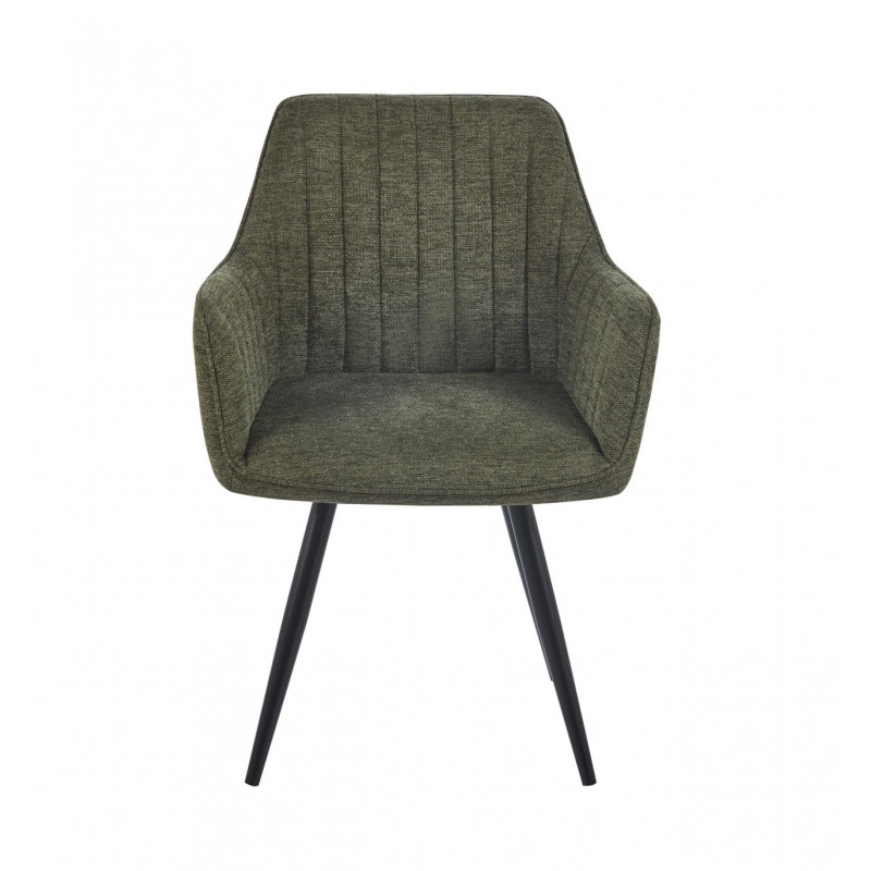 Fauteuil Sassari Vert Pivotant 180° – Pieds Noirs Design Pro