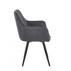 Fauteuil Sassari Gris Foncé Pivotant 180° – Élégance & Confort Pro