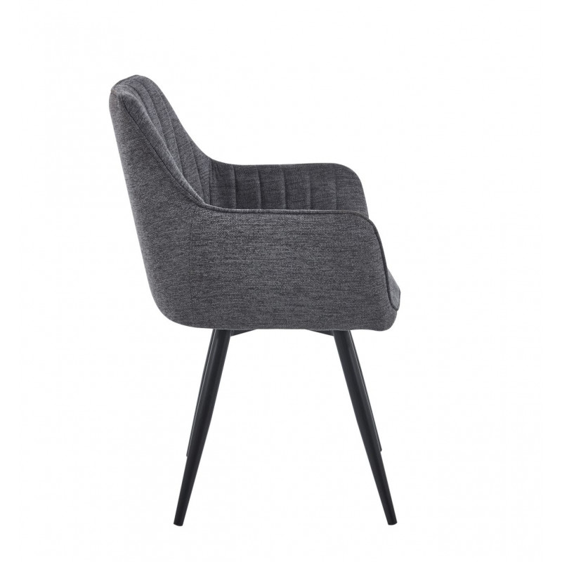 Fauteuil Sassari Gris Foncé Pivotant 180° – Élégance & Confort Pro