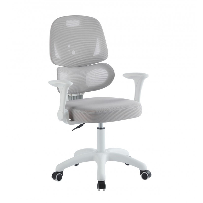 Fauteuil pivotant ERGOFLEX – Gris & structure blanche