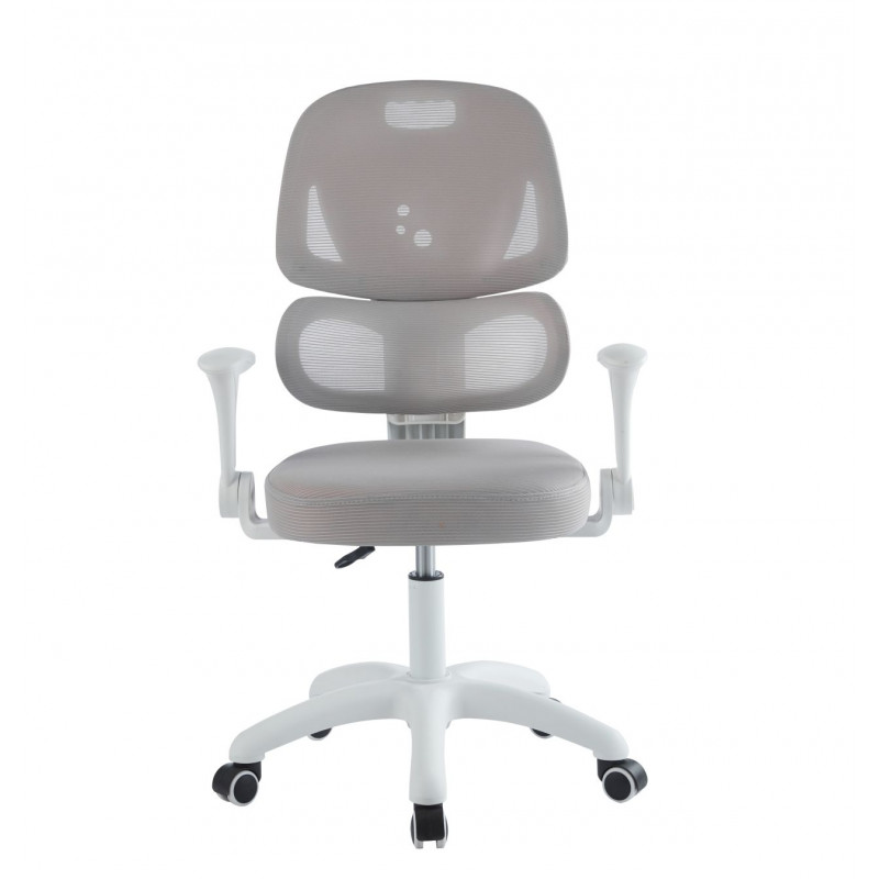 Fauteuil pivotant ERGOFLEX – Gris & structure blanche