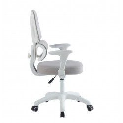 Fauteuil pivotant ERGOFLEX – Gris & structure blanche