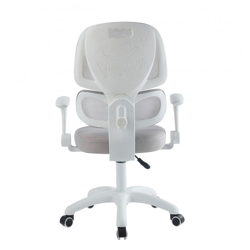 Fauteuil pivotant ERGOFLEX – Gris & structure blanche