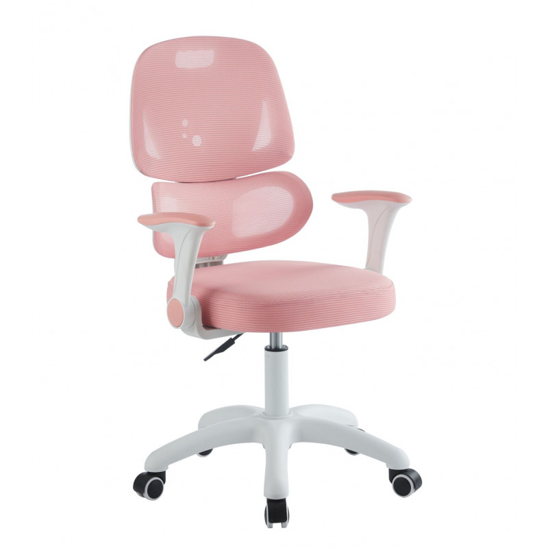 Fauteuil pivotant ERGOFLEX – Rose & structure blanche