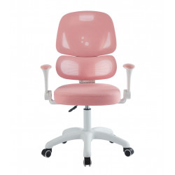 Fauteuil pivotant ERGOFLEX – Rose & structure blanche