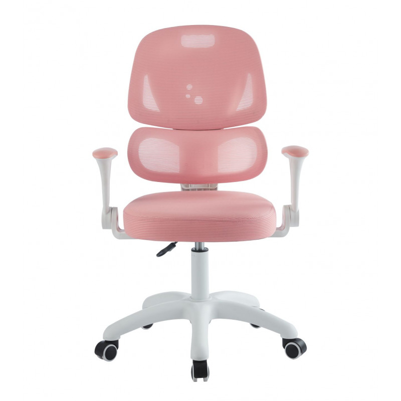 Fauteuil pivotant ERGOFLEX – Rose & structure blanche