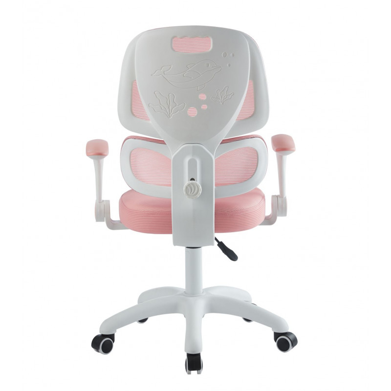 Fauteuil pivotant ERGOFLEX – Rose & structure blanche
