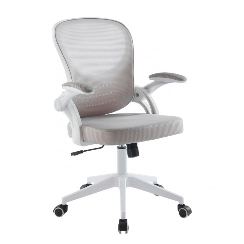 Fauteuil ERGOLIGHT – Gris clair & structure blanche