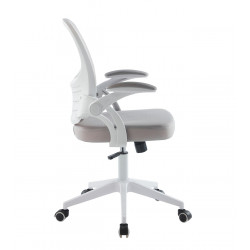 Fauteuil ERGOLIGHT – Gris clair & structure blanche